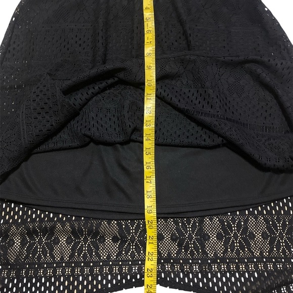 Maurice’s Women’s Elegant Black Lace Handkerchief Hem Skirt Size M Midi Length - Picture 5 of 13